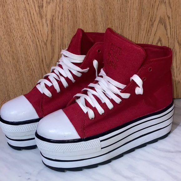 Cute to the Core Shoes - 💖Cute to the Core Red Platform Sneaker Shoes Size 10  (Read Description)💖